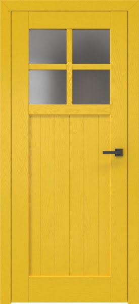 Межкомнатная дверь RL004 (шпон ясень RAL 1032, сатинат)
