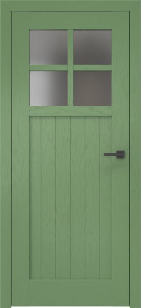 Межкомнатная дверь RL004 (шпон ясень RAL 6011, сатинат)