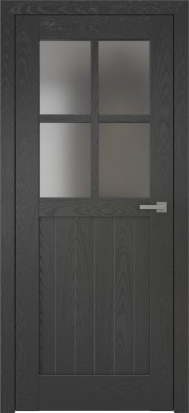 Межкомнатная дверь RL005 (шпон ясень черный, сатинат)