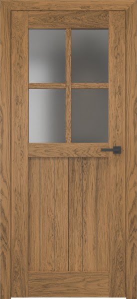 Межкомнатная дверь RL005 (шпон дуб античный с патиной, сатинат)