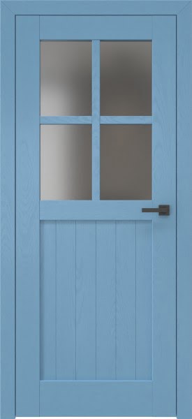 Межкомнатная дверь RL005 (шпон ясень RAL 5024, сатинат)