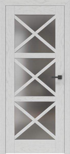 Межкомнатная дверь RL006 (шпон ясень серый, сатинат)