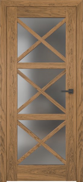 Межкомнатная дверь RL006 (шпон дуб античный с патиной, сатинат)