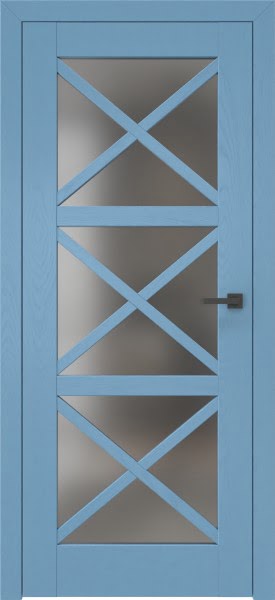 Межкомнатная дверь RL006 (шпон ясень RAL 5024, сатинат)