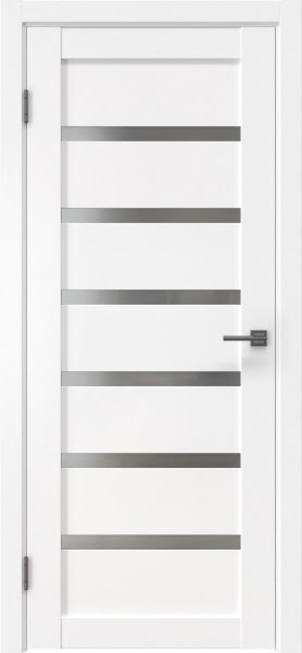 Межкомнатная дверь RM002 (экошпон белый / матовое стекло)
