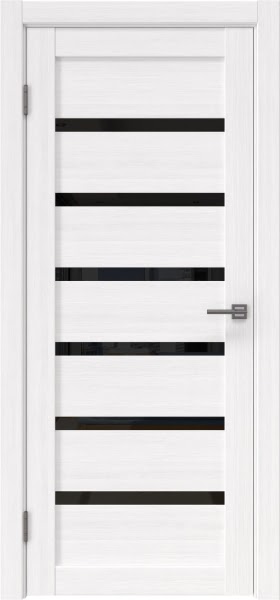 Межкомнатная дверь RM002 (экошпон белый, лакобель черный)