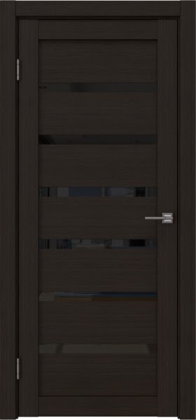 Межкомнатная дверь RM002 (экошпон «венге FL‎», лакобель черный)