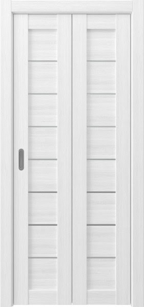 Складная дверь RM003 (экошпон белый, матовое стекло)