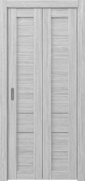 Складная дверь RM003 (экошпон «серый дуб FL», матовое стекло)