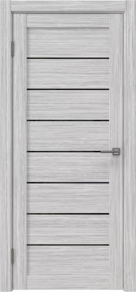 Межкомнатная дверь RM003 (экошпон «серый дуб FL‎», лакобель черный)