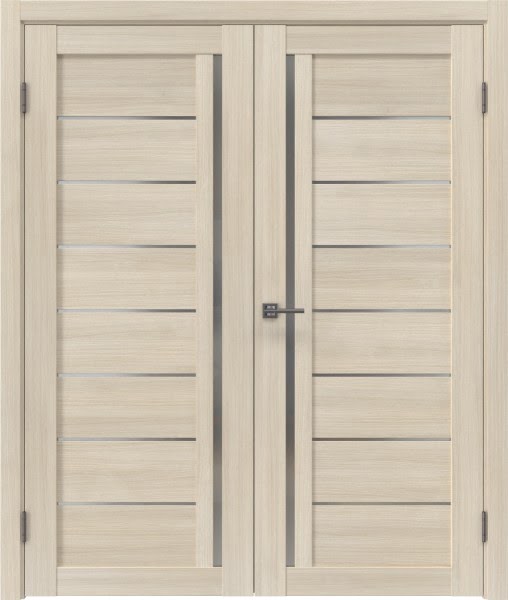 Распашная двустворчатая дверь RM004 (экошпон «капучино», сатинат)