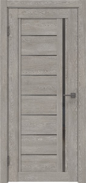Межкомнатная дверь RM009 (экошпон «дымчатый дуб» / стекло графит)