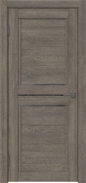 Межкомнатная дверь RM013 (экошпон «серый дуб» / стекло графит)