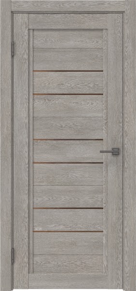 Межкомнатная дверь RM014 (экошпон «дымчатый дуб» / стекло бронзовое)
