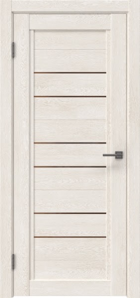 Межкомнатная дверь RM014 (экошпон «белый дуб» / стекло бронзовое)