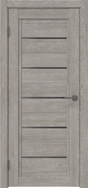 Межкомнатная дверь RM017 (экошпон «дымчатый дуб» / стекло графит)