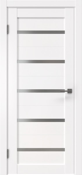 Межкомнатная дверь RM020 (экошпон белый / матовое стекло)