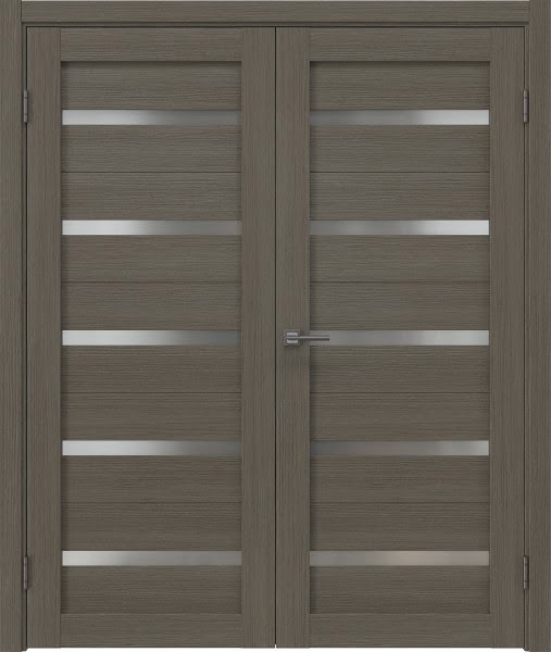 Распашная двустворчатая дверь RM020 (экошпон «грей», матовое стекло)