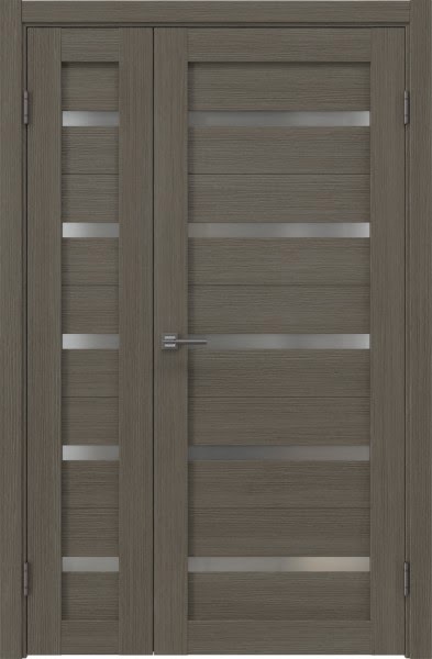 Распашная полуторная дверь RM020 (экошпон «грей», матовое стекло)