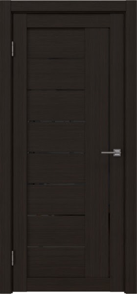 Межкомнатная дверь RM025 (экошпон «венге FL‎», лакобель черный)