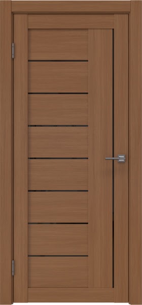 Межкомнатная дверь RM025 (экошпон «орех‎», лакобель черный)