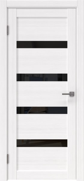 Межкомнатная дверь RM027 (экошпон белый, лакобель черный)