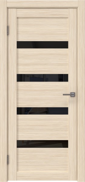 Межкомнатная дверь RM027 (экошпон «беленый дуб FL‎», лакобель черный)