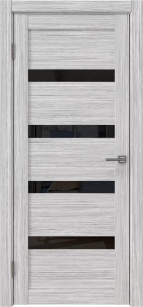 Межкомнатная дверь RM027 (экошпон «серый дуб FL‎», лакобель черный)