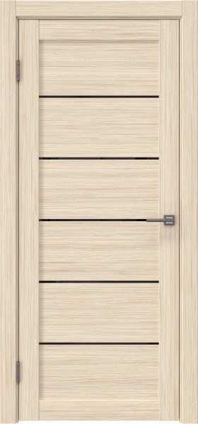 Межкомнатная дверь RM028 (экошпон «беленый дуб FL‎», лакобель черный)