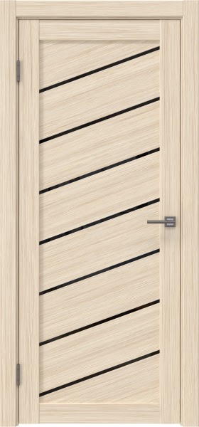 Межкомнатная дверь RM029 (экошпон «беленый дуб FL‎», лакобель черный)
