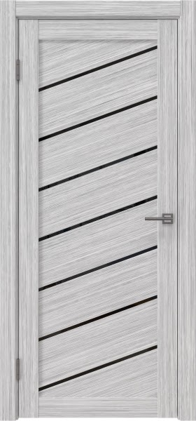 Межкомнатная дверь RM029 (экошпон «серый дуб FL‎», лакобель черный)