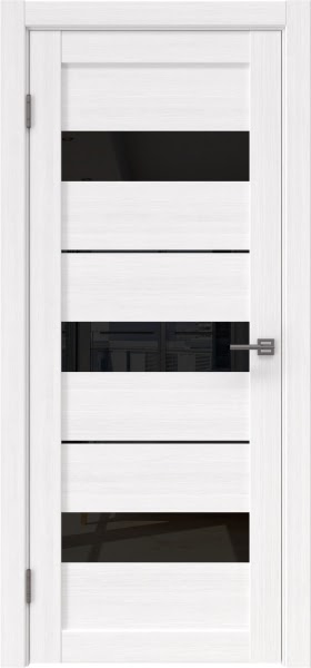 Межкомнатная дверь RM034 (экошпон белый, лакобель черный)