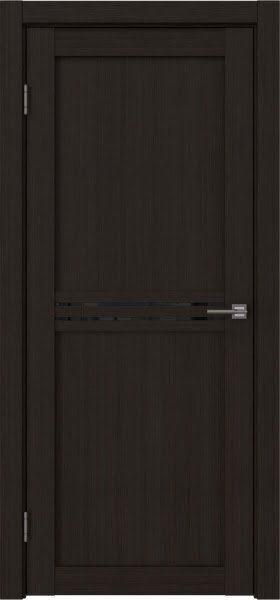 Межкомнатная дверь RM035 (экошпон «венге FL‎», лакобель черный)