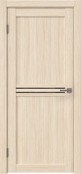 Межкомнатная дверь RM035 (экошпон «беленый дуб FL‎», лакобель черный)