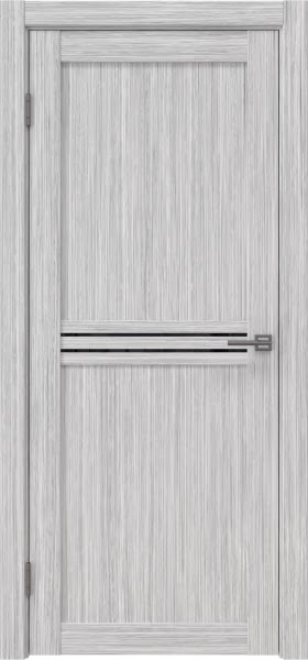 Межкомнатная дверь RM035 (экошпон «серый дуб FL‎», лакобель черный)