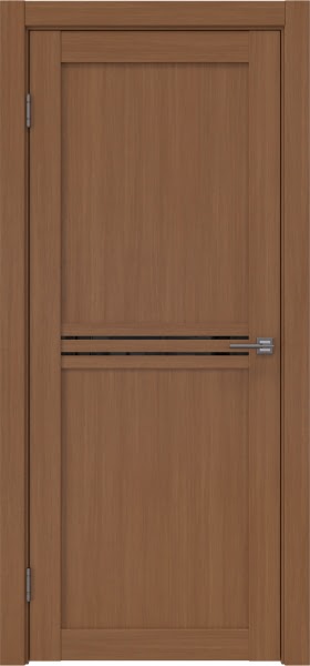 Межкомнатная дверь RM035 (экошпон «орех‎», лакобель черный)