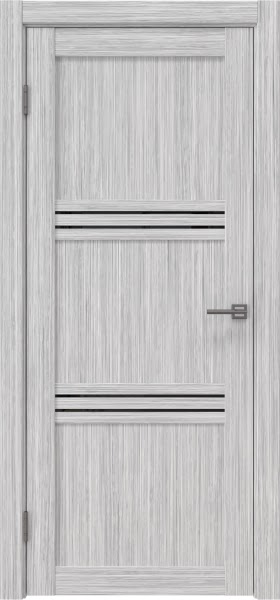 Межкомнатная дверь RM036 (экошпон «серый дуб FL‎», лакобель черный)