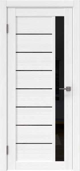 Межкомнатная дверь RM037 (экошпон белый, лакобель черный)