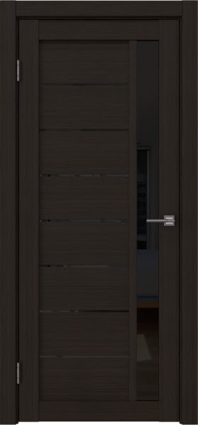 Межкомнатная дверь RM037 (экошпон «венге FL‎», лакобель черный)