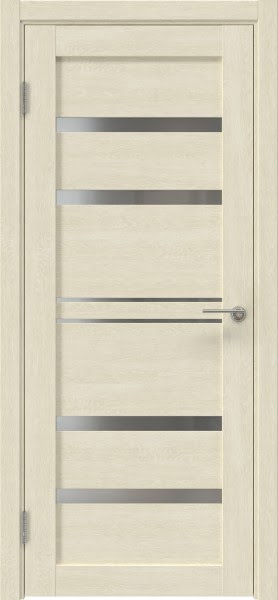 Межкомнатная дверь RM049 (экошпон дуб млечный, матовое стекло)