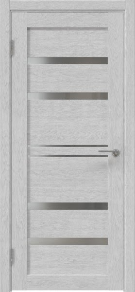 Межкомнатная дверь RM049 (экошпон серый дуб, матовое стекло)