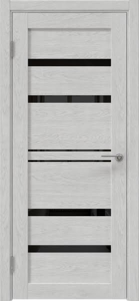 Межкомнатная дверь RM049 (экошпон серый дуб, лакобель черный)