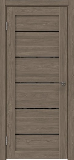 Межкомнатная дверь RM050 (экошпон античный орех, лакобель черный)