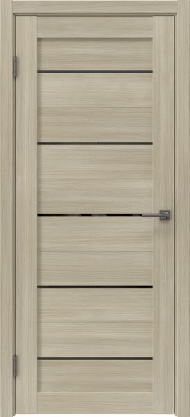 Межкомнатная дверь RM050 (экошпон дуб дымчатый, лакобель черный)