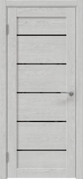 Межкомнатная дверь RM050 (экошпон серый дуб, лакобель черный)