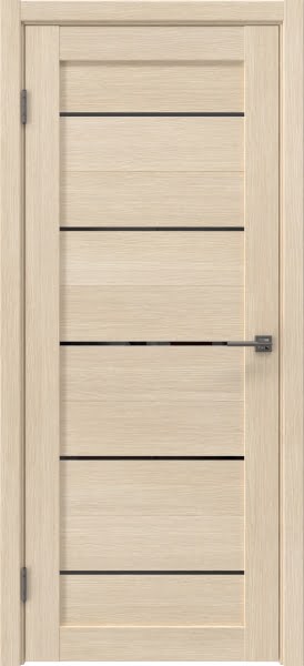Межкомнатная дверь RM050 (экошпон лиственница кремовая, лакобель черный)