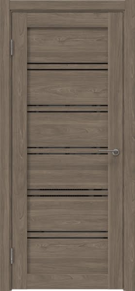 Межкомнатная дверь RM051 (экошпон античный орех, лакобель черный)