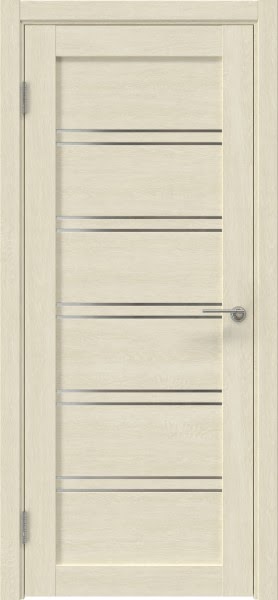 Межкомнатная дверь RM051 (экошпон дуб млечный, матовое стекло)