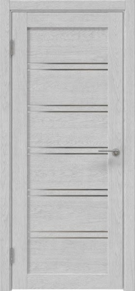 Межкомнатная дверь RM051 (экошпон серый дуб, матовое стекло)