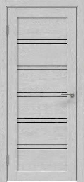 Межкомнатная дверь RM051 (экошпон серый дуб, лакобель черный)